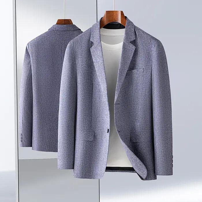 Blazer simple et élégant pour homme, modèle 2026, pour costume d'affaires, pour homme d'âge mûr, inf