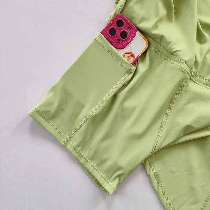 Jupe de sport de Yoga, jupe de Tennis de Badminton, pantalon demi-corps, jupe de poche à séchage rap