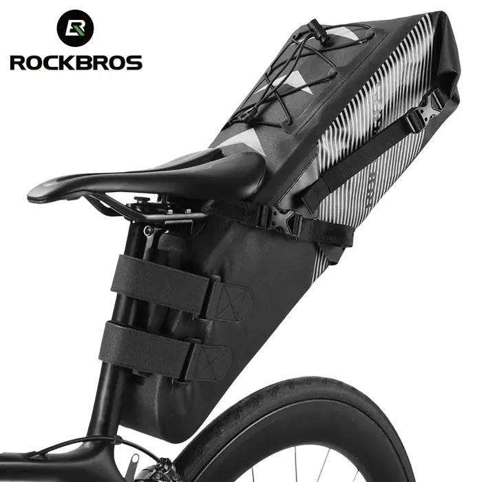 ROCKBROS – sac de vélo réfléchissant imperméable 8 10 14 L, sacoche de selle de grande capacité, sac