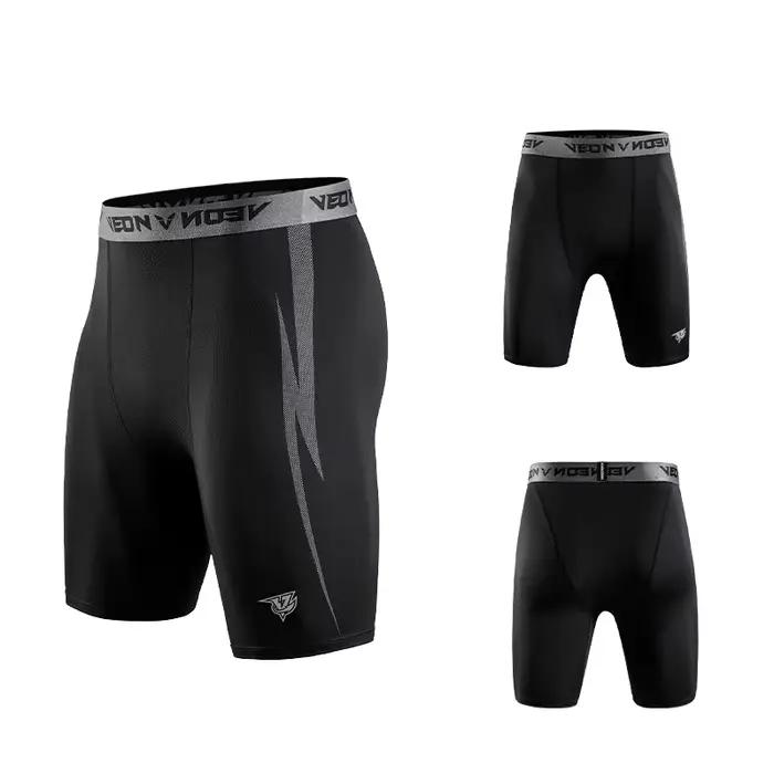 Shorts de compression hommes noir Spandex pour running et entraînement - Baselayer performance