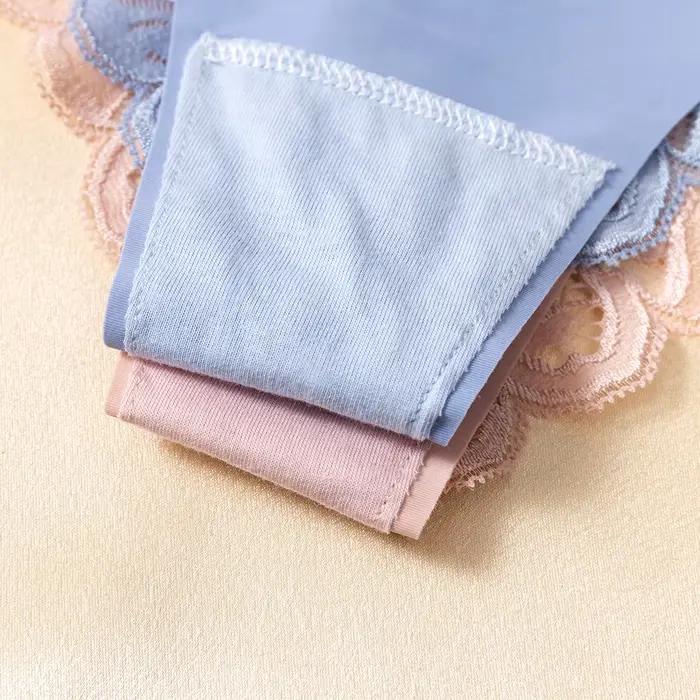 Culotte en dentelle sans couture pour femme, sous-vêtement confortable et doux, lingerie brodée pour occasions spéciales et quotidiennes