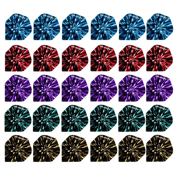 Fox souriant fléchettes vols ensemble 60 pièces plusieurs Styles coloré PET fléchettes vols fléchett
