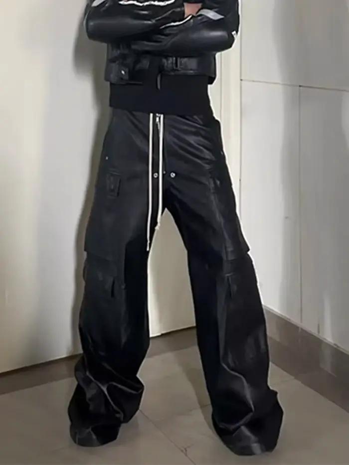 Owen Seak – pantalon Cargo pour hommes, Baggy, coupe ample, tactique, cordon de serrage, taille élas
