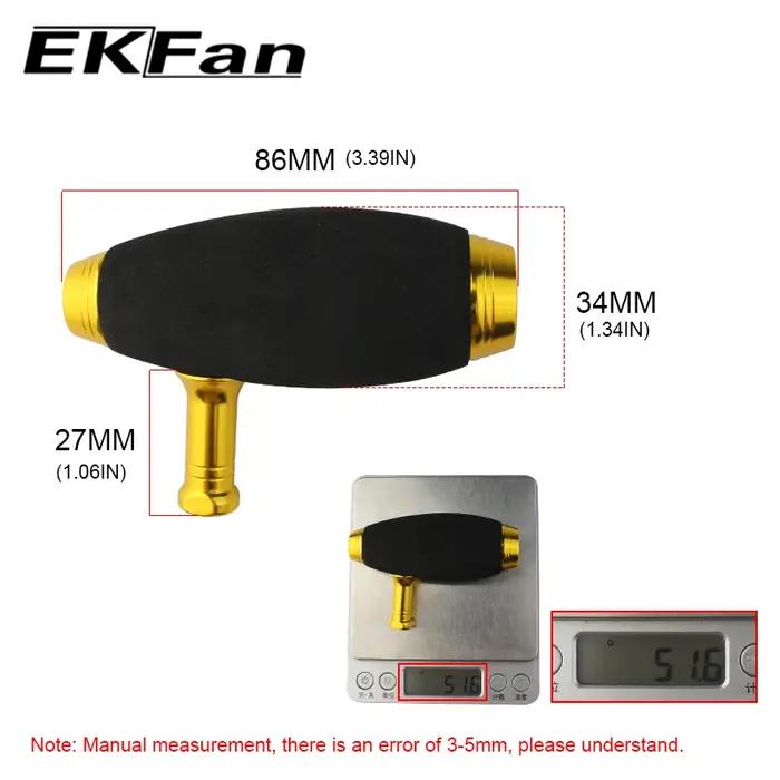 【Stock ready 】ekfan 1 pièce, alliage d'aluminium et EVA, appât de pêche, casting, moulinet, poignée,