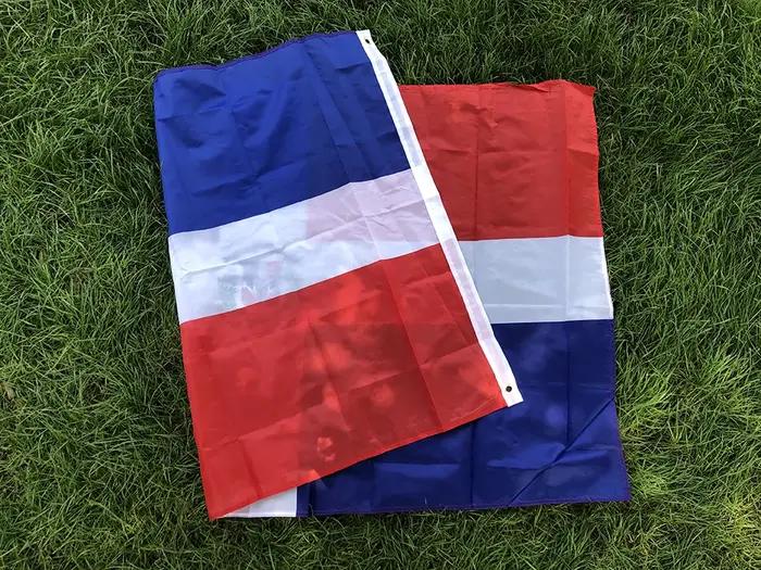 SKY DRAPEAU livraison gratuite 90X150CM suspendu Polyester république dominicaine bannière nationale