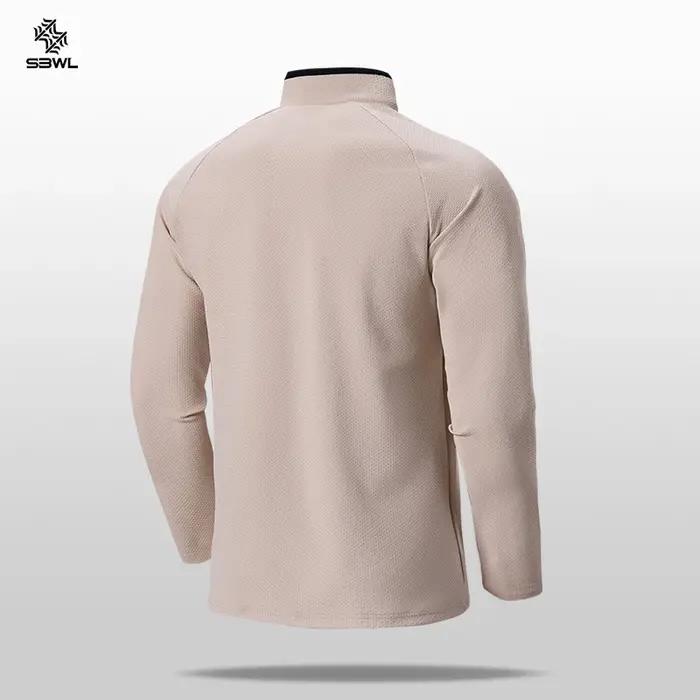 SBWL nouveau haute qualité gaufre plaid automne hiver avec chaud à manches longues T-shirt mode spor