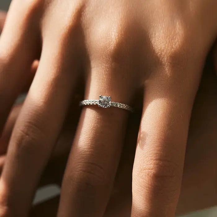 MODIAN D couleur Moissanite bague délicate carré 925 en argent Sterling laboratoire diamant bague po