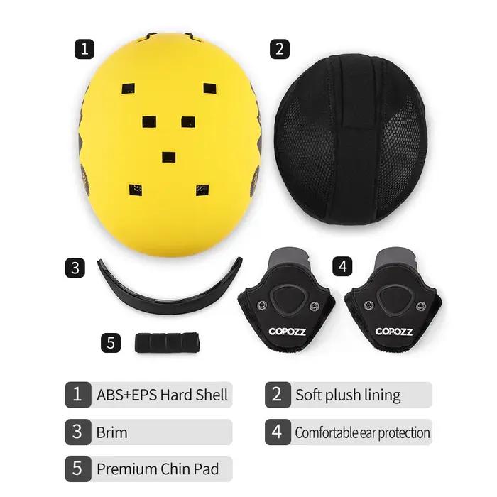 COPOZZ dessin animé enfants enfants casque de Ski intégralement moulé Sports de plein air Protection