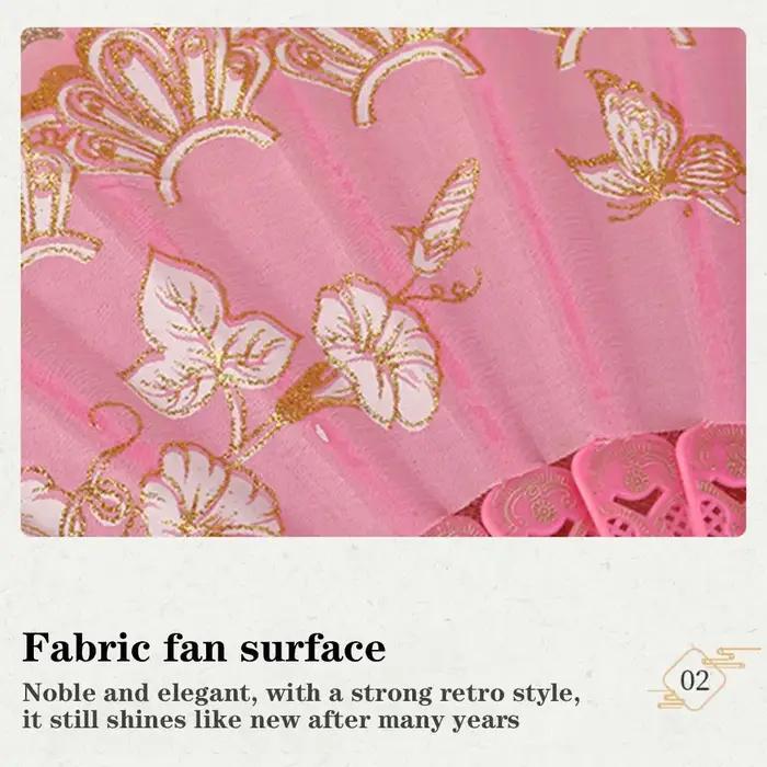 Éventail pliant de luxe chinois, éventail de mariée, accessoires de danse, éventails rétro floraux à