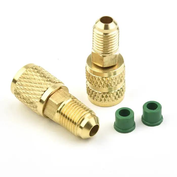 Tête de connecteur femelle/mâle 5/16 "SAE mâle/femelle 1/4", adaptateur SAE pour climatiseur R410 R3