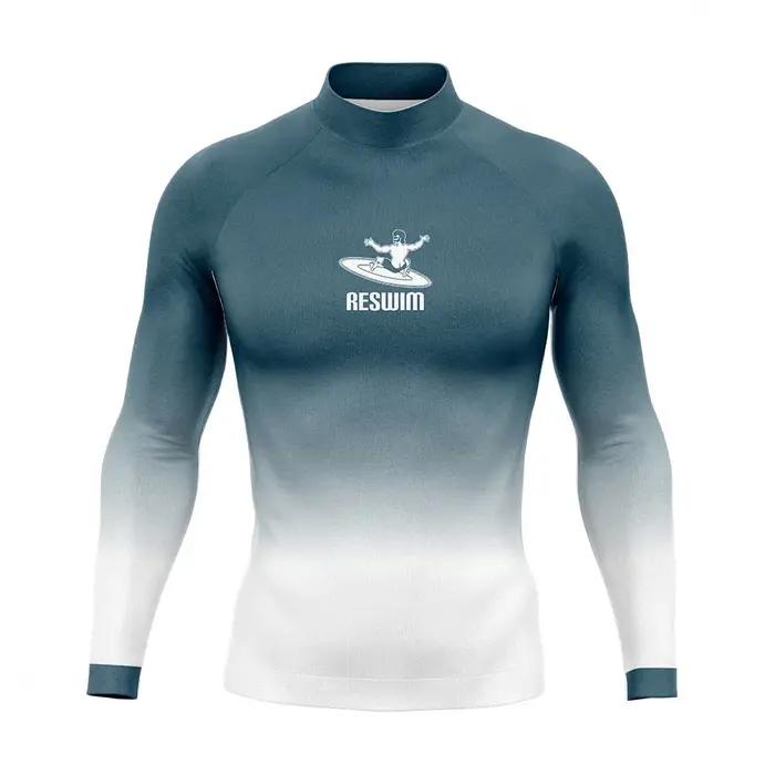 Nouveaux T-shirts de surf et de plongée pour hommes, maillots de bain, rashguards à manches longues,
