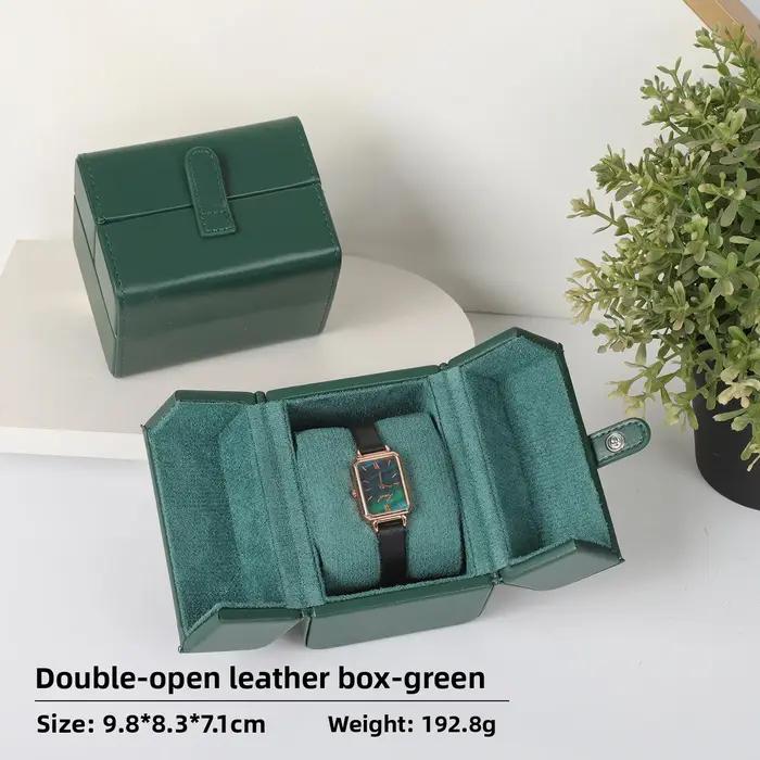 Boîte de rangement de montres de luxe pour hommes et femmes, 1/2/3 emplacements, double ouverture, p