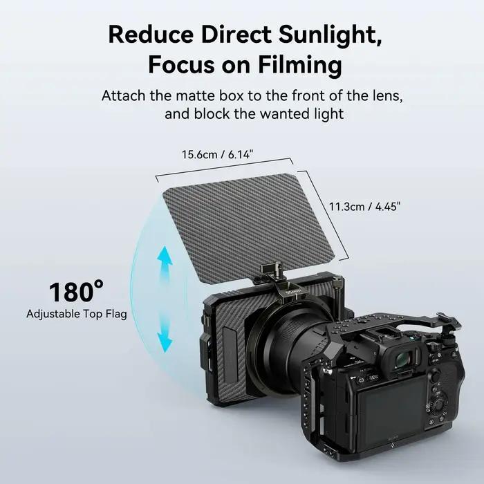 SmallRig Mini Matte Box Lite pour appareils photo reflex numériques et sans miroir empêche la lumièr