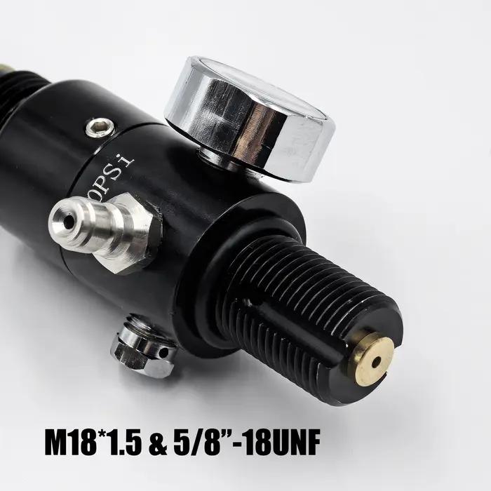 HPA 4500psi cylindre réservoir d'air régulateur vanne sortie 800psi à 3000psi M18 * 1.5 plongée esca