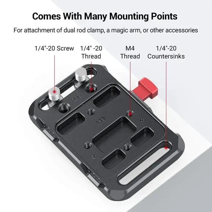 SmallRig – plaque de montage de batterie Mini V, avec pince en forme de crabe, pour accessoires de c
