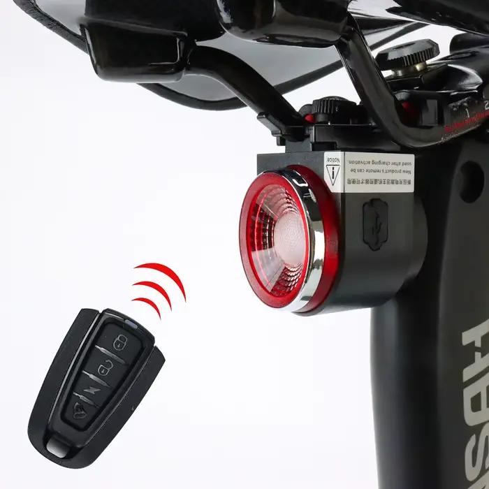 Feu arrière de vélo, feu de freinage, alarme anti-cambriolage, appel à distance, contrôle sans fil,