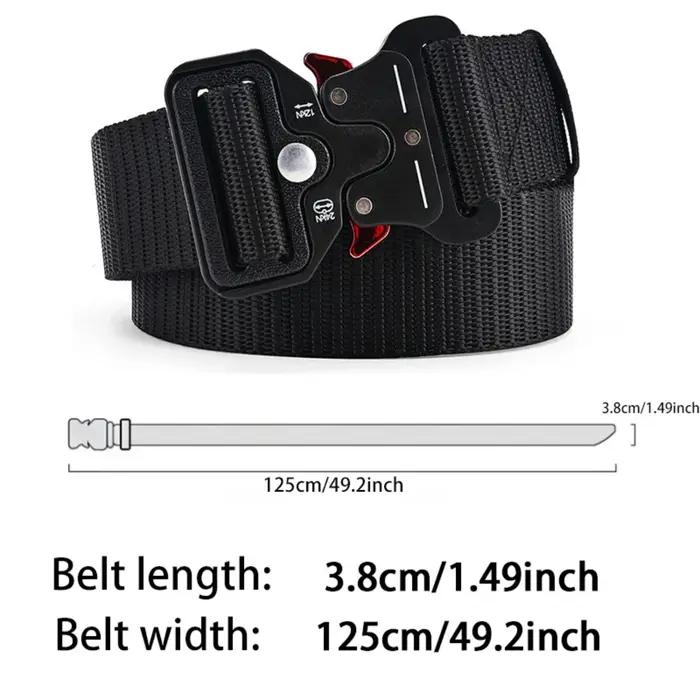 Ceinture tactique à boucle en plastique pour hommes, oreilles rouges, ventilateur militaire multifon