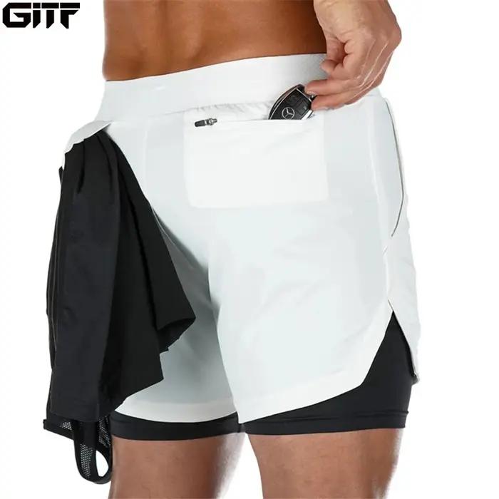 2024 été Shorts de course hommes 2 en 1 Sport Jogging Fitness Shorts formation séchage rapide hommes