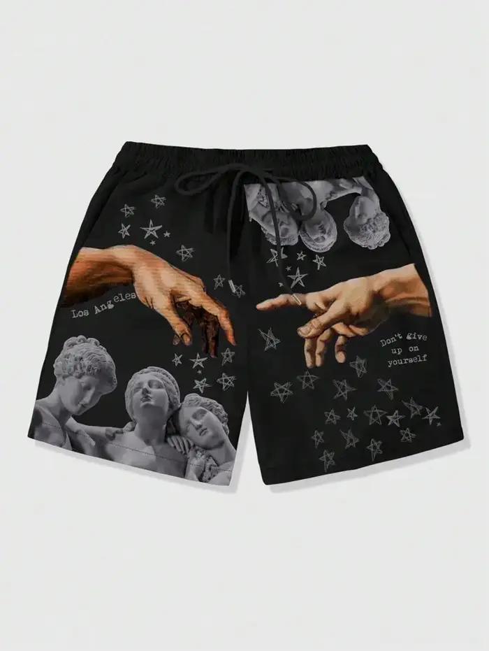 Short de sport à séchage rapide pour homme, impression 3D, impression de sculpture décontractée, sho