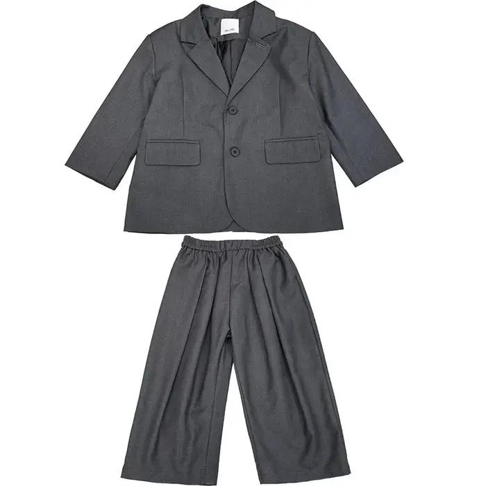 Ensembles de blazers décontractés pour garçons, veste et pantalon gris adt, uniformes de mariage tre