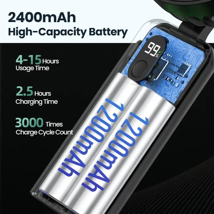 TOPK 5000 mah Mini ventilateur portable, ventilateur électrique de bureau USB, petit ventilateur per