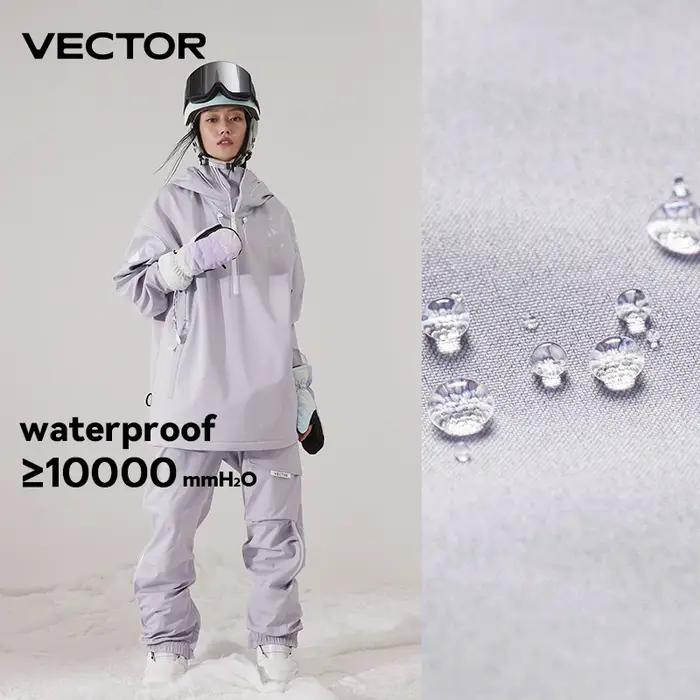 Veste de Ski de couleur unie pour hommes et femmes, pantalon de Ski chaud, coupe-vent, salopette d'h