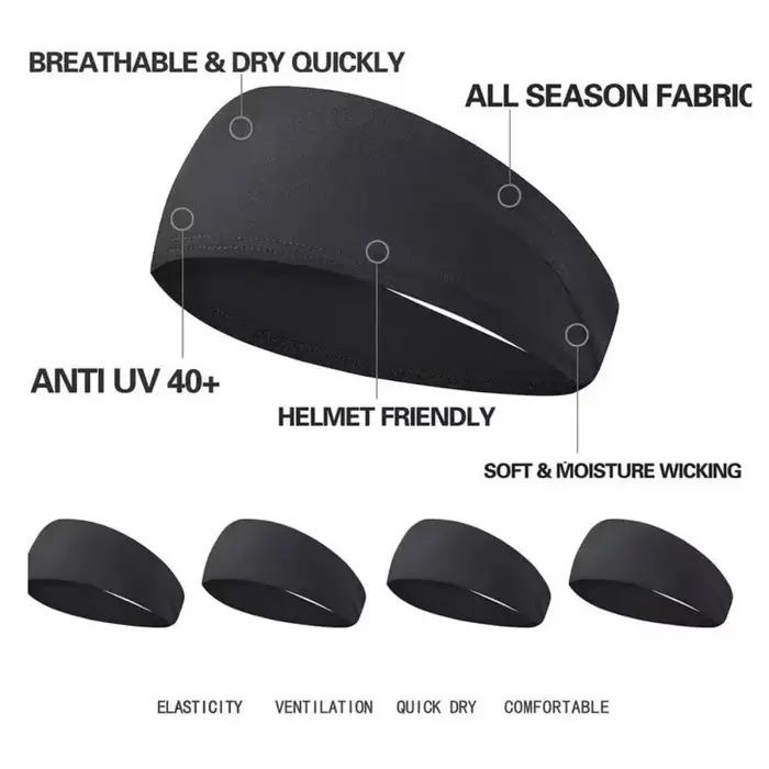 Bandeaux de sport couleur unie élastique antidérapant séchage rapide entraînement Fitness Yoga unise