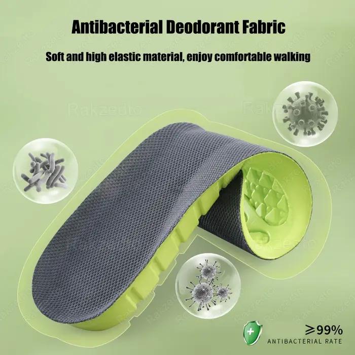 Semelles Intérieures Latex Pour Chaussures de Sport Respirantes et Absorbant les Chocs Support de Voûte Plantaire Pour Fasciite Plantaire Occasions de Course et Basket-Ball