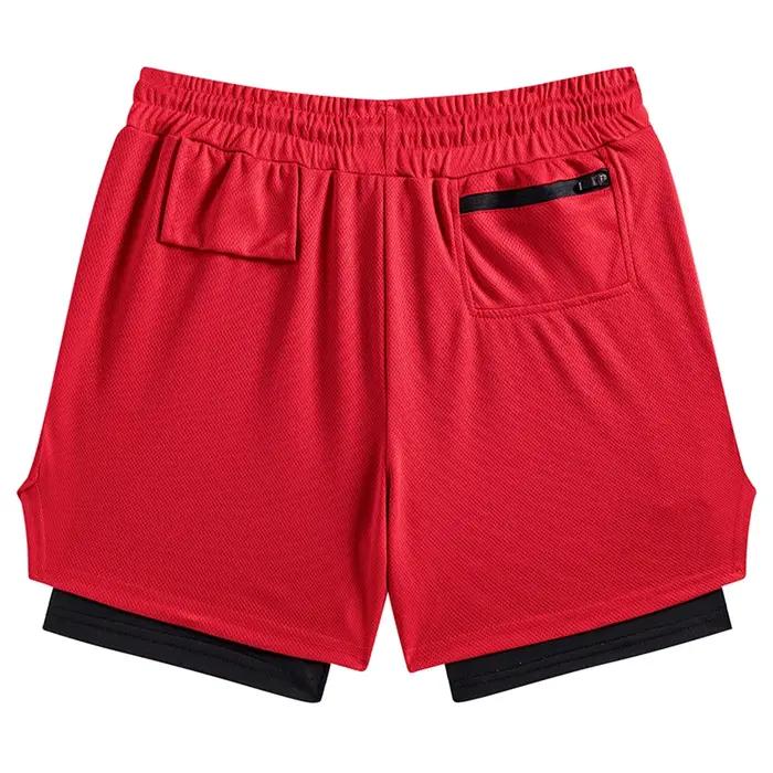 Short multi-poches pour hommes, short de sport, Fitness, décontracté, plage, entraînement, doublé, s