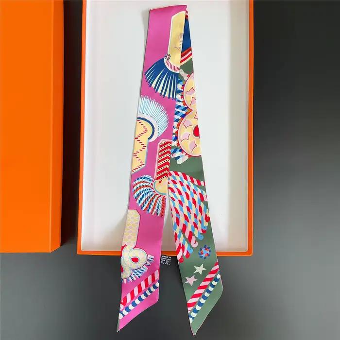 Marque Design sergé 100% Foulard en soie de luxe mode écharpe femmes Foulard maigre sac foulards nou