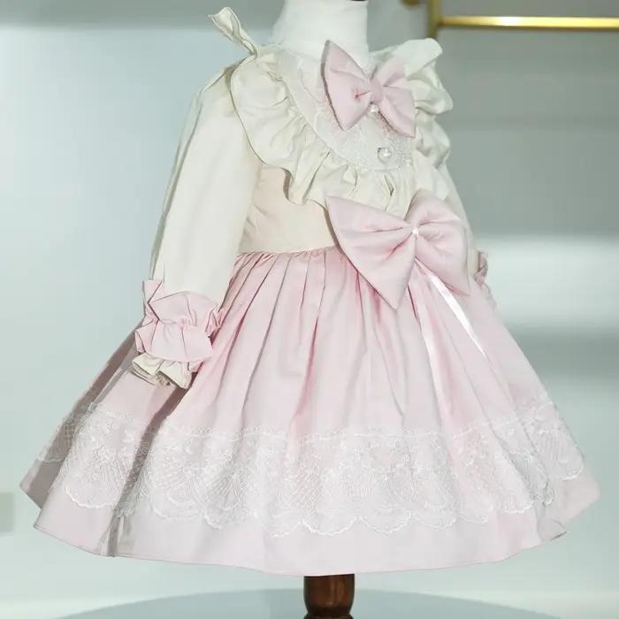 Robe de princesse Vintage turque rose pour bébé fille de 0 à 12 ans, pour anniversaire, vacances, pâ
