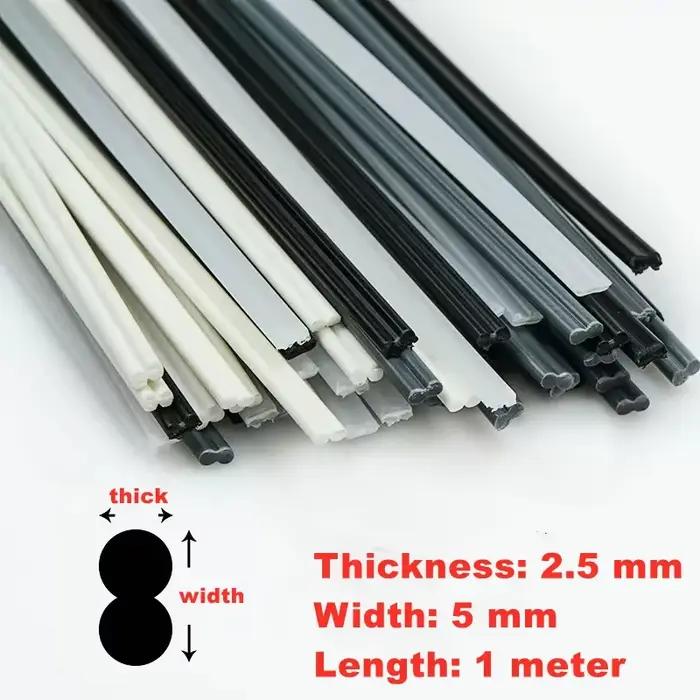 Baguettes de soudage 5M noir blanc PP/ABS/PVC/PE, pistolet de soudage en plastique, réparation de pa