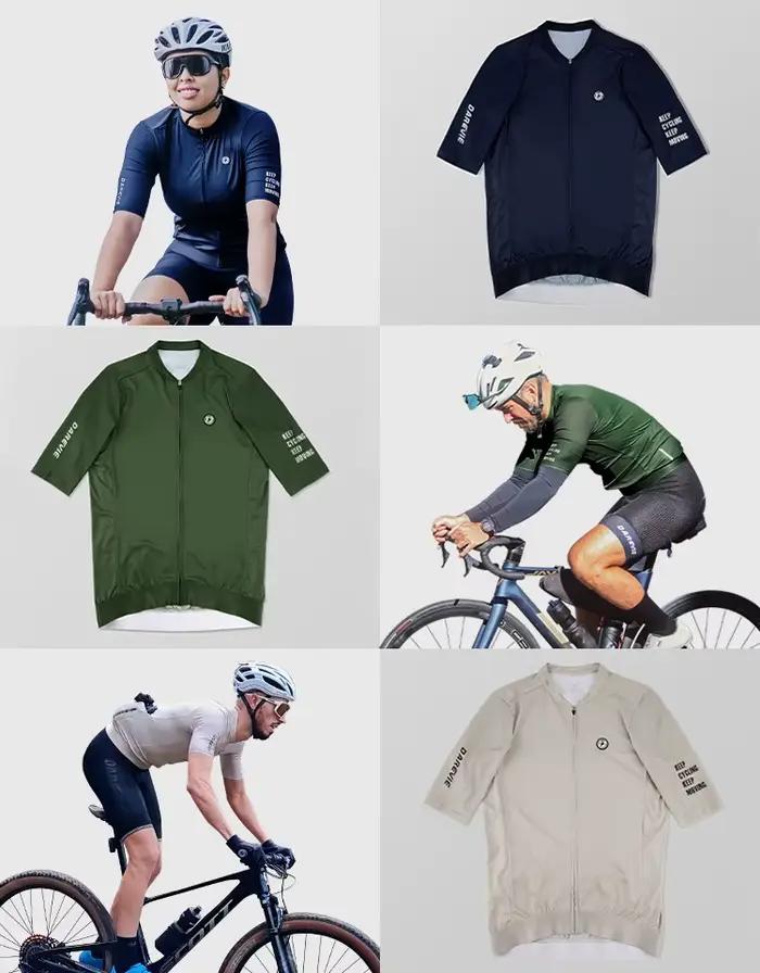 DAREVIE maillot de cyclisme petite taille SPF 50 + hommes femmes maillot de cyclisme mode vélo maill