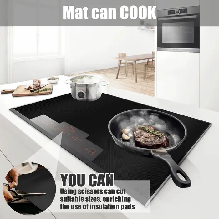 Tapis de protection pour table de cuisson à induction, couvercle en silicone pour cuisinière à induc