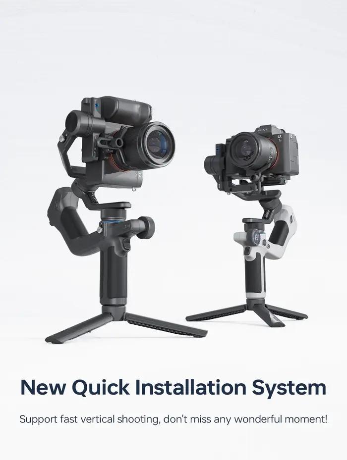 FeiyuTech SCORP Mini 2 Gimbal Portable 3 Axes pour Appareil Photo Hybride, Caméra d’Action et Smartp