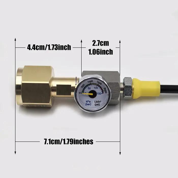Adaptateur de Station de recharge de CO2, cylindre bleu d'eau gazeuse, avec adaptateur marche/arrêt