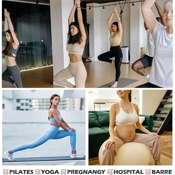 3 paires de chaussettes de yoga pour femmes, chaussettes de Pilates antidérapantes, chaussettes anti