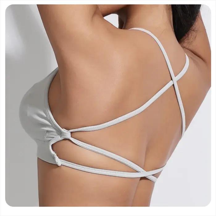 Combinaison de levage de hanche pêche, soutien-gorge de sport croisé dans le dos, antichoc, short à