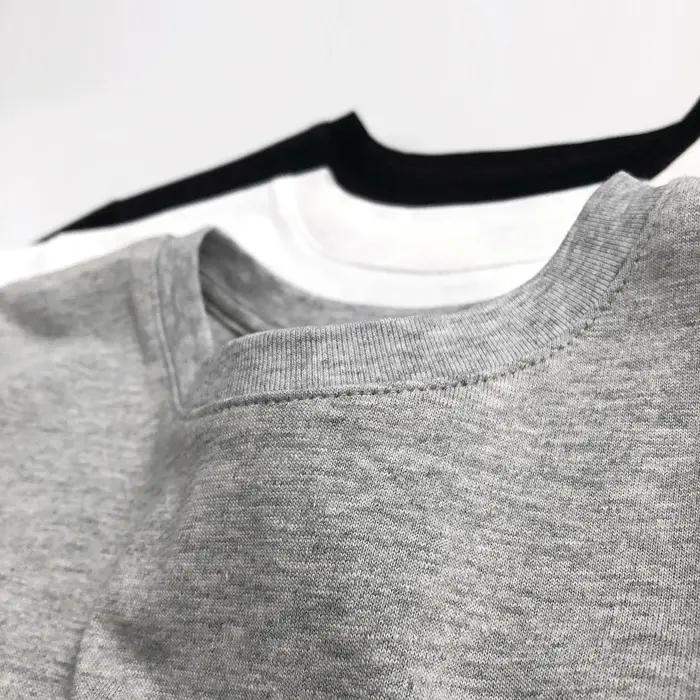 T-Shirt à manches longues en coton pour enfants de 2 à 7 ans, chemise basique ample, vêtements corée