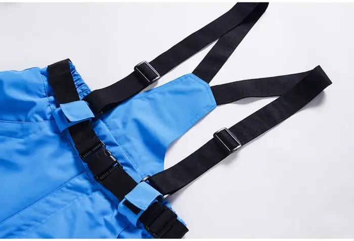 Pantalons de ski pour hommes et femmes, coupe-vent et imperméables, avec bretelles, pantalons d'hiver en coton épais et chauds, pantalons de snowboard