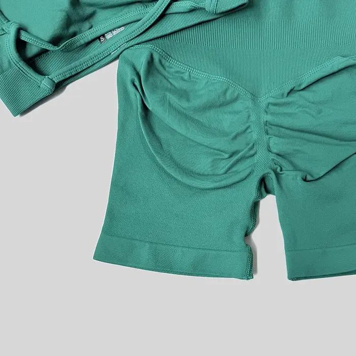 Combinaison de levage de hanche pêche, soutien-gorge de sport croisé dans le dos, antichoc, short à