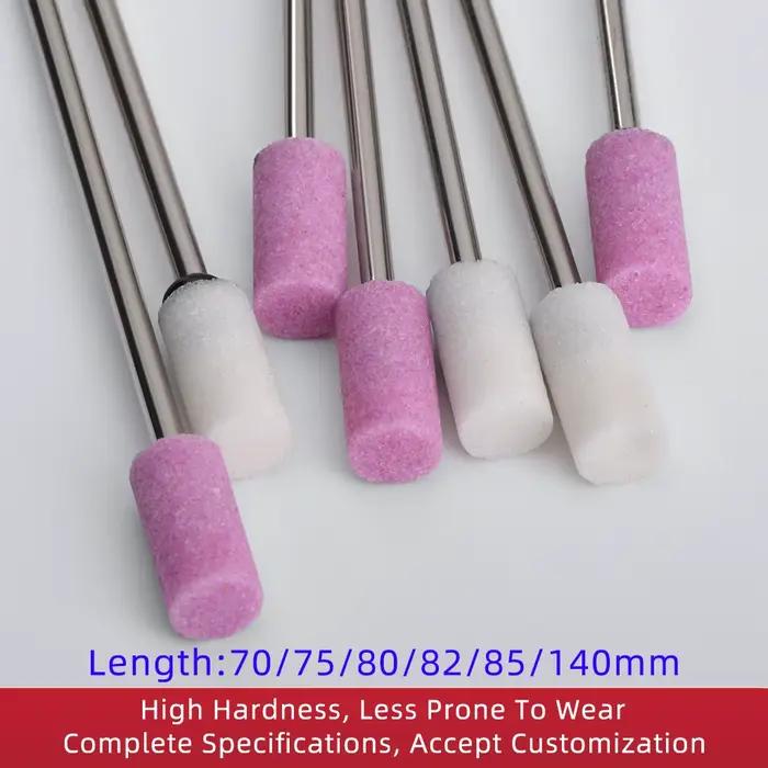 1 pièces 3mm/6mm tige Dia abrasif monté pointe de pierre pour outils rotatifs meulage pierre roue tê