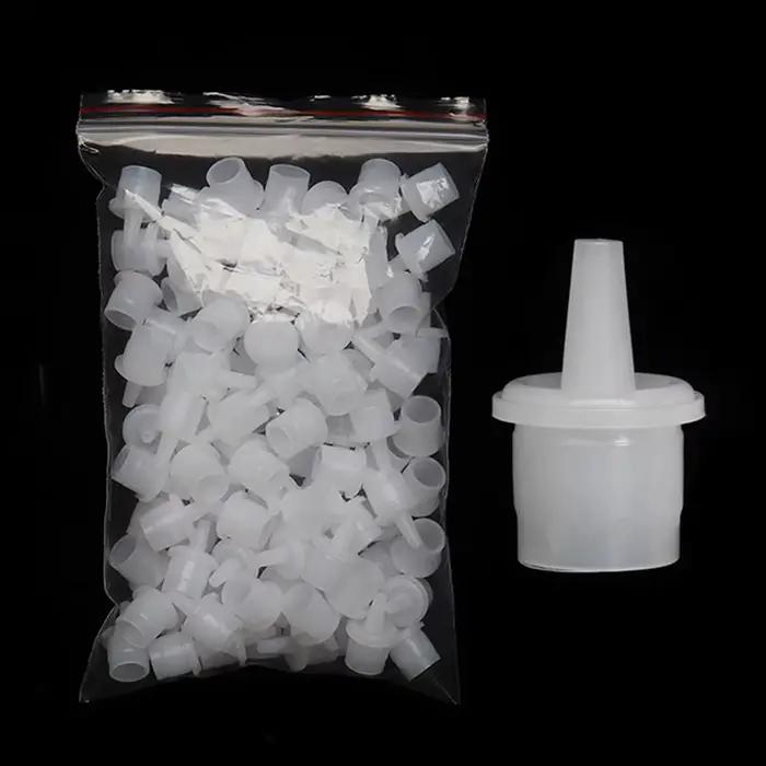 Bouchon de bouteille de colle pour cils, 20 pièces, buse de tasse adhésive, support adhésif, bouchon
