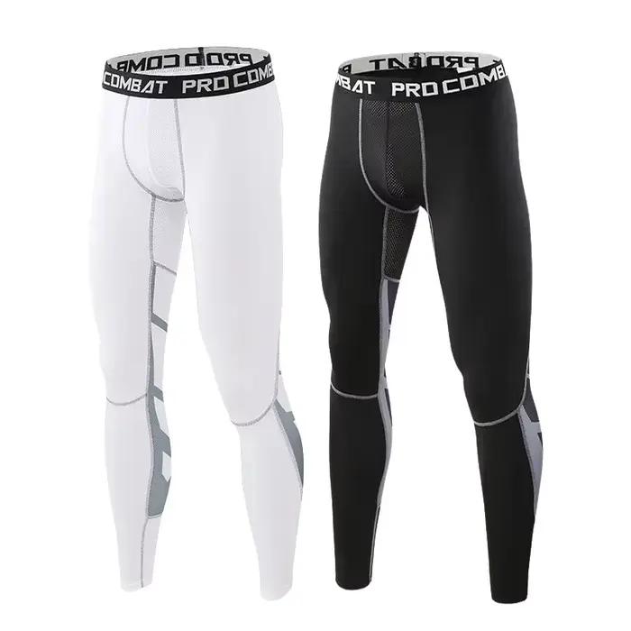 Pantalons de compression pour hommes - Course, cyclisme et sports d'équipe élastiques