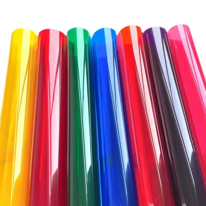 Film décoratif en verre multicolore 7,8"x11,8" en PET, anti-UV, transparent, pour la maison, le bure