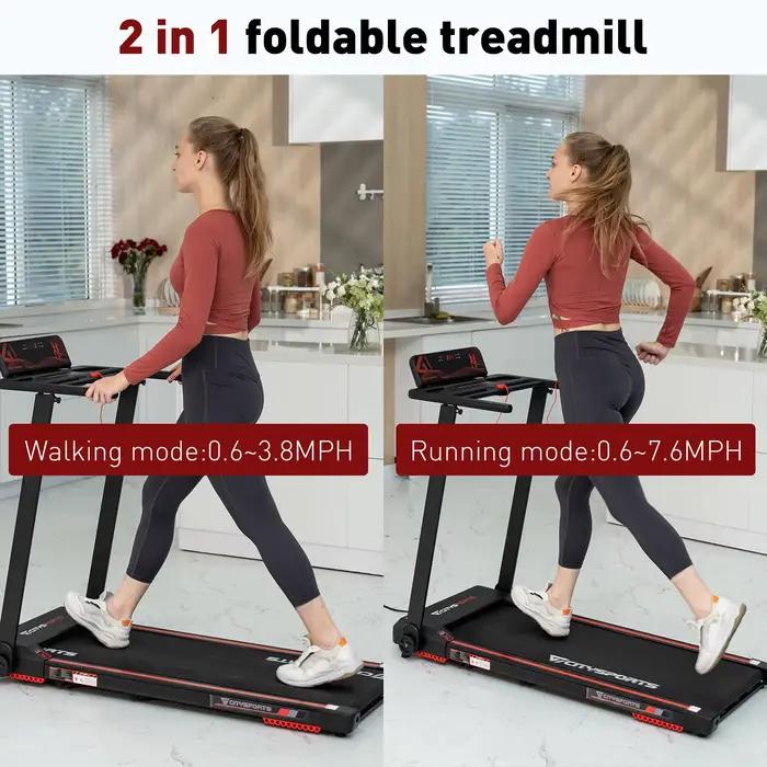 Tapis de course électrique pliant 2 en 1 sous le bureau, machine de course de jogging, salle de spor