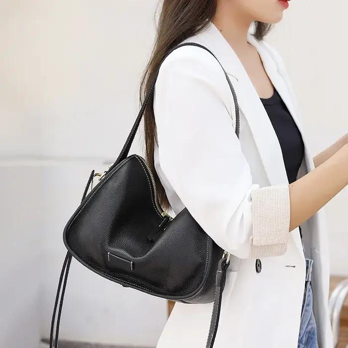 Dames mode sacs à main de transport femme peau de vache naturelle sac à bandoulière décontracté femm