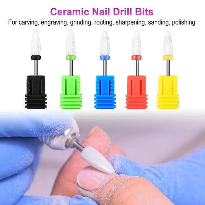 Forets à ongles en carbure, 67 Styles, fraise électrique rotative en céramique pour manucure, dissol
