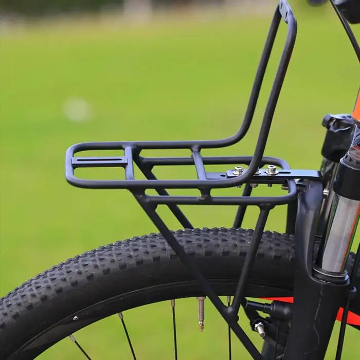 Porte-bagages avant de vélo en alliage d'aluminium pour VTT et vélo de route support de transport bagages pique-niques confort sécurité randonnée voyage