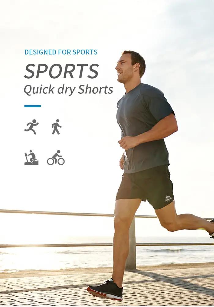 AONIJIE – boxer de sport F5101 pour hommes, short léger à séchage rapide sans doublure, ceinture éla